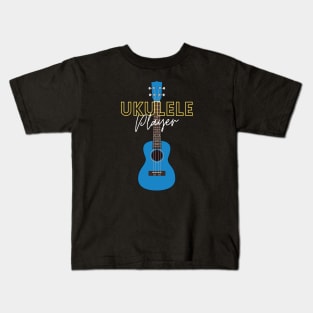 Ukulele Player Blue Ukulele Kids T-Shirt